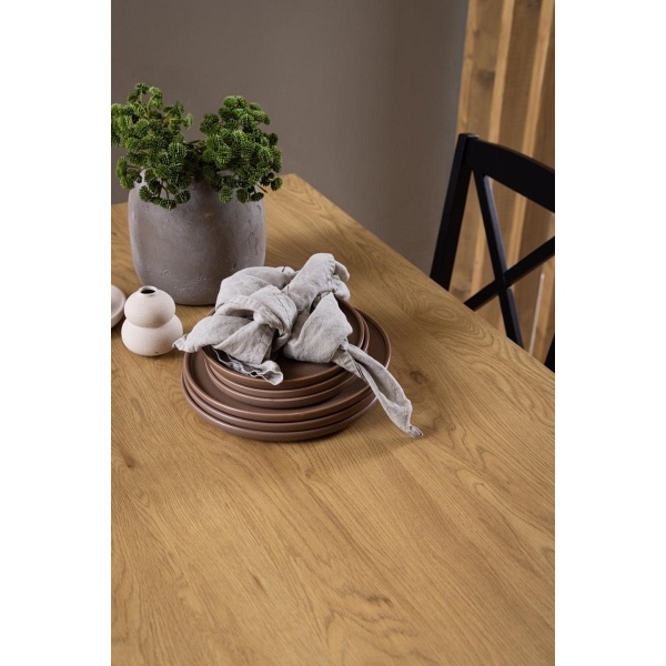 Stół Peru 120x80cm dąb/czarny - ACTONA